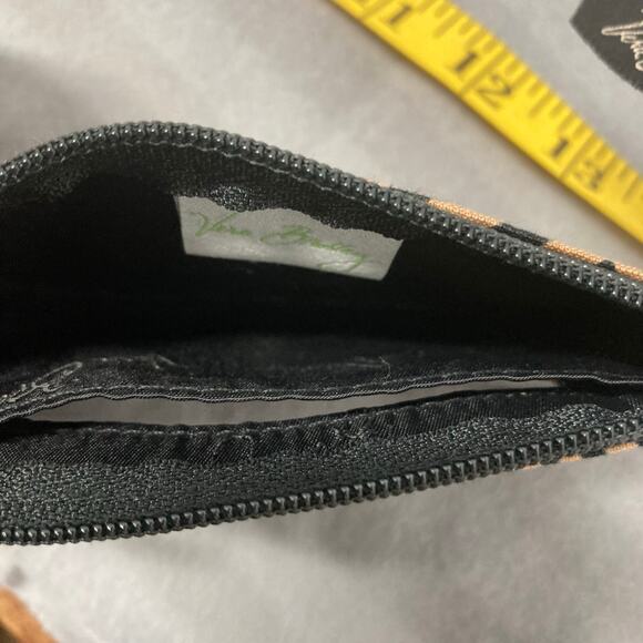 Vera Bradley Brown & Black Zebra Print Coin Purse Key Ring. Pre-Owned - Picture 4 of 5